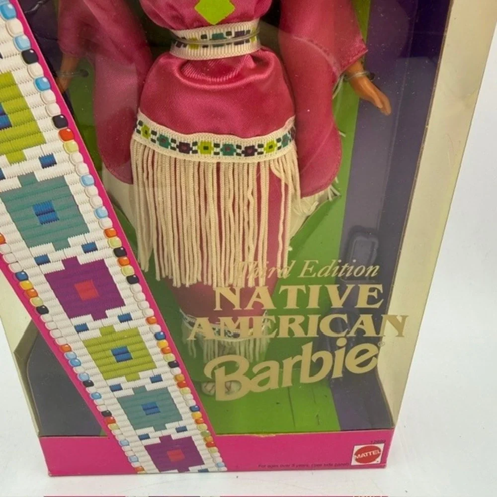 Native American Barbie Dolls of the World 3rd Edition 1993 Mattel 12699 Pink New